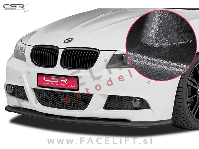 BMW 3 E90 E91 LCI M 08-12 podaljšek sprednjega odbijača črni (mat)