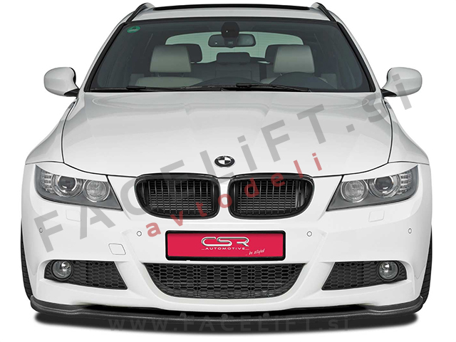 BMW 3 E90 E91 LCI M 08-12 podaljšek sprednjega odbijača črni (sijaj)