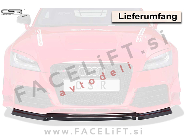 Audi TT RS / 8J (06-14) / podaljšek sprednjega odbijača / črni (mat)