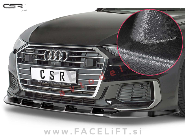 Audi A6 S6, S line C8 4K 18-23 podaljšek sprednjega odbijača črni mat