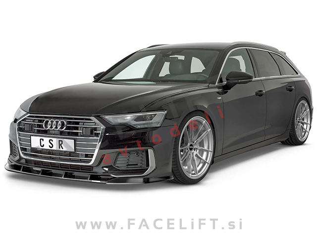 Audi A6 S6, S line C8 4K 18-23 podaljšek sprednjega odbijača črni mat
