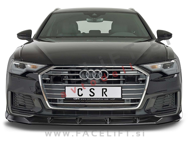 Audi A6 S6, S line C8 4K 18-23 podaljšek sprednjega odbijača črni mat