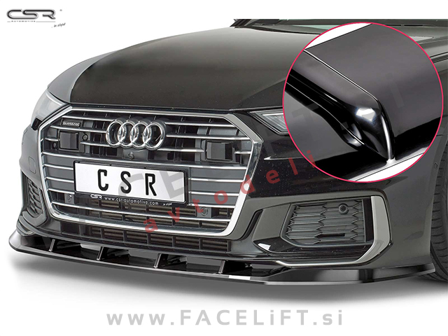 Audi A6 S6, S line C8 4K 18-23 podaljšek sprednjega odbijača črni sijaj Audi A6 S6, S line C8 4K 18-23 podaljšek sprednjega odbijača črni sijaj