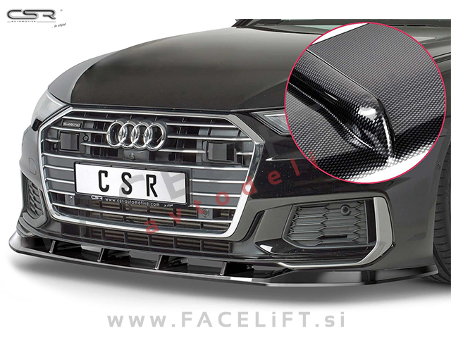 Audi A6 S6, S line C8 4K 18-23 podaljšek sprednjega odbijača karbon sijaj Audi A6 S6, S line C8 4K 18-23 podaljšek sprednjega odbijača karbon sijaj