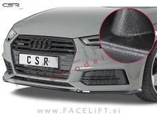 Audi A4 S4, S line B9 8W 15-19 podaljšek sprednjega odbijača črni (mat)