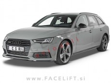 Audi A4 S4, S line B9 8W 15-19 podaljšek sprednjega odbijača črni (mat)