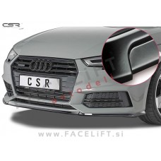 Audi A4 S4, S line B9 8W 15-19 podaljšek sprednjega odbijača črni (mat)