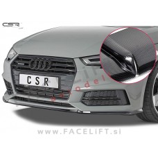 Audi A4 S4, S line B9 8W 15-19 podaljšek sprednjega odbijača karbon (sijaj)