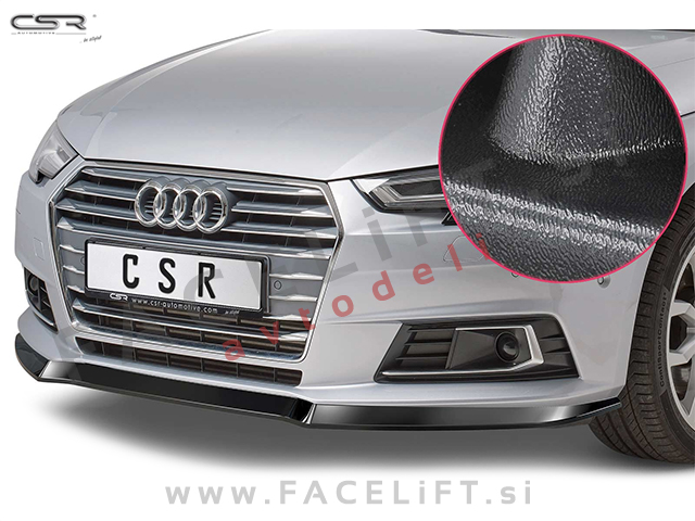 Audi A4 B9 8W 15-19 podaljšek sprednjega odbijača črni (mat)