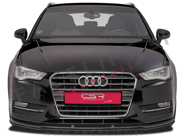 Audi A3 8V 12-16 podaljšek sprednjega odbijača črni (sijaj)