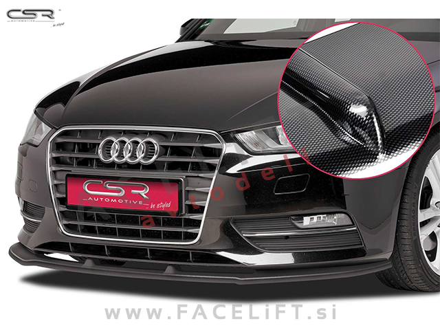 Audi A3 / 8V (12-16) / podaljšek sprednjega odbijača / karbon (sijaj) Audi A3 / 8V (12-16) / podaljšek sprednjega odbijača / karbon (sijaj)