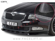 Škoda Superb / 3T (08-13) / podaljšek sprednjega odbijača / črni (mat)