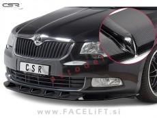 Škoda Superb / 3T (08-13) / podaljšek sprednjega odbijača / karbon (sijaj)