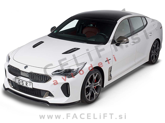 Kia Stinger GT / (17- ) / podaljšek sprednjega odbijača / črni (mat)