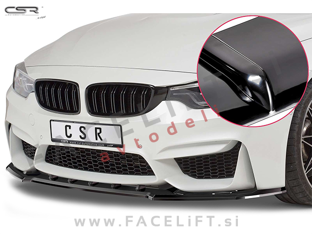 BMW M4 F82 F83 13- podaljšek sprednjega odbijača črni (sijaj)
