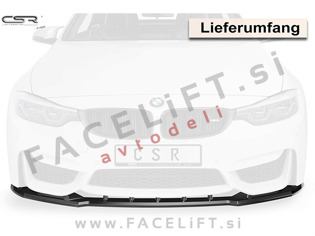 BMW M4 F82 F83 13- podaljšek sprednjega odbijača črni (sijaj)