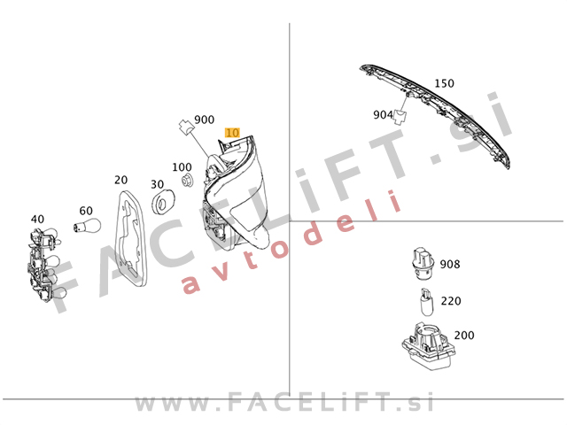 Mercedes C Karavan / S204 (07-11) / zadnja luč / leva
