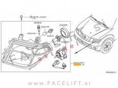 Nissan Navara D40 10-16 žaromet levi