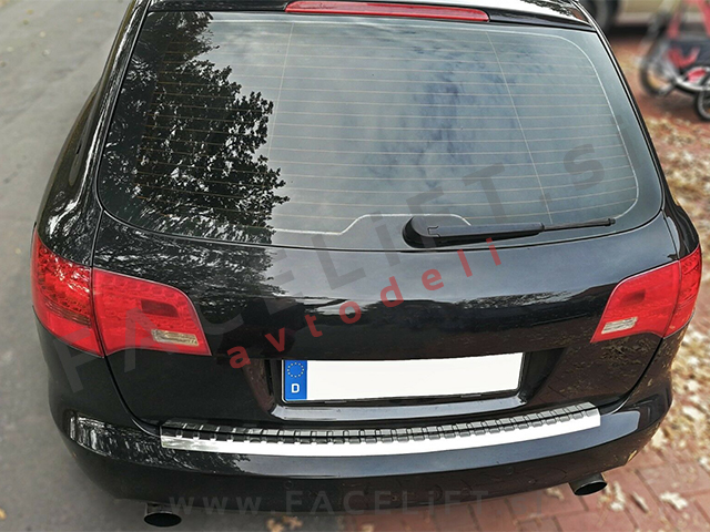 Audi A6 Karavan 4F C6 04-08 zaščita zadnjega odbijača kromirana (sijaj)