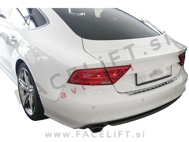 Audi A7 / 4G (10-18) / zaščita zadnjega odbijača / kromirana (sijaj)