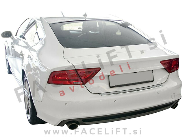 Audi A7 / 4G (10-18) / zaščita zadnjega odbijača / kromirana (sijaj)