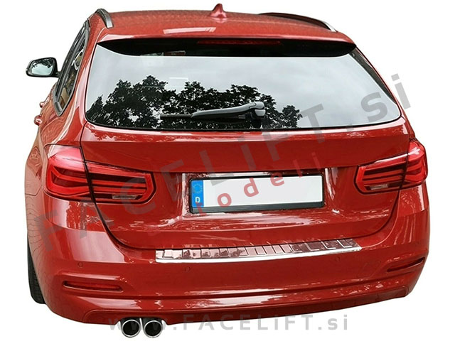 BMW 3 F31 Karavan 11-19 zaščita zadnjega odbijača kromirana (sijaj)