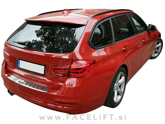 BMW 3 F31 Karavan 11-19 zaščita zadnjega odbijača kromirana (sijaj)
