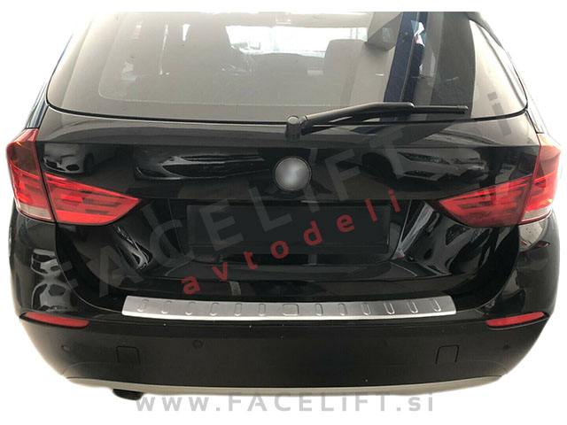 BMW X1 E84 09-12 zaščita zadnjega odbijača srebrna (mat)