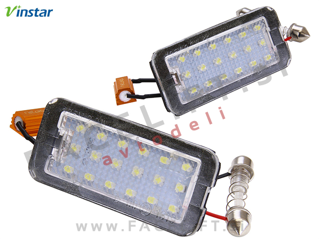 Fiat 500 500C 312 07-15 LED osvetlitev registrske tablice z ohišjem