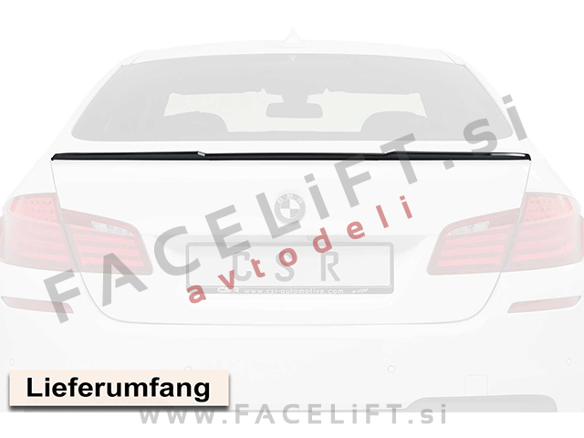 BMW 5 Limuzina F10 10-17 spojler za prtljažnik črni (sijaj)