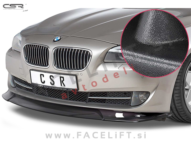 BMW 5 / F10 F11 (10-13) / podaljšek sprednjega odbijača / črni (mat)