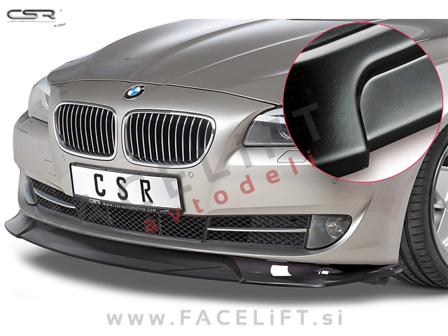 BMW 5 / F10 F11 (10-13) / podaljšek sprednjega odbijača / črni (mat)