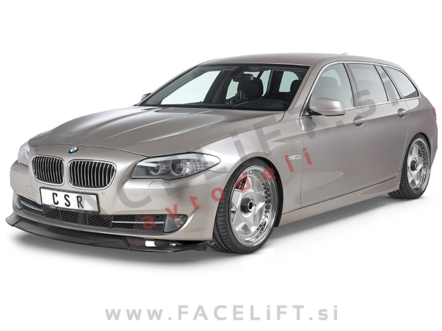 BMW 5 / F10 F11 (10-13) / podaljšek sprednjega odbijača / črni (sijaj)