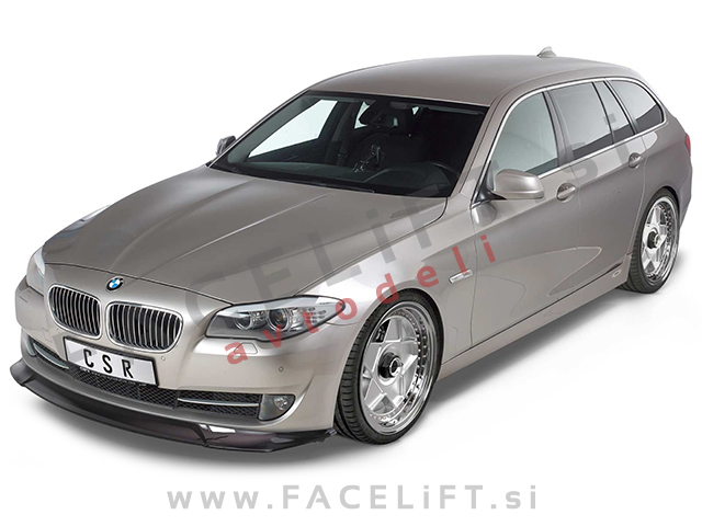 BMW 5 / F10 F11 (10-13) / podaljšek sprednjega odbijača / črni (sijaj)