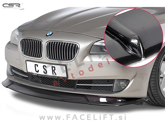 BMW 5 / F10 F11 (10-13) / podaljšek sprednjega odbijača / karbon (sijaj)