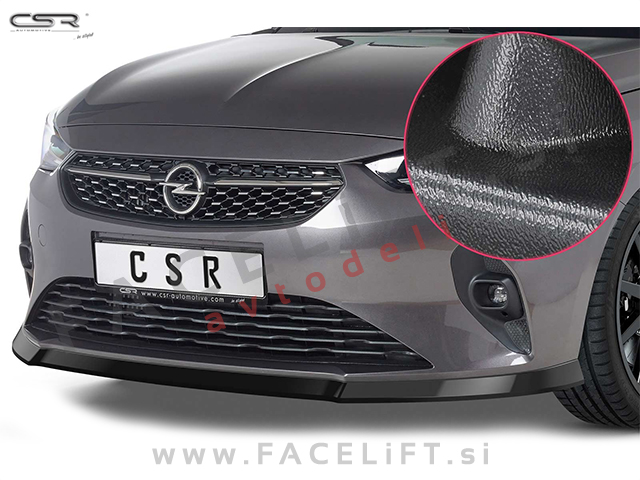 Opel Corsa F / (19- ) / podaljšek sprednjega odbijača / črni (mat)