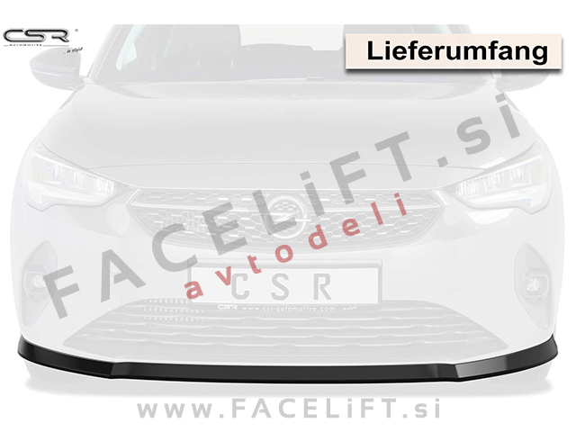 Opel Corsa F / (19- ) / podaljšek sprednjega odbijača / črni (mat)