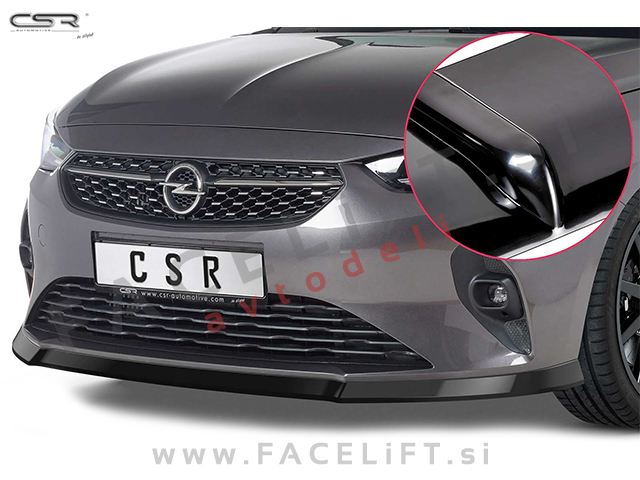 Opel Corsa F / (19- ) / podaljšek sprednjega odbijača / črni (sijaj)