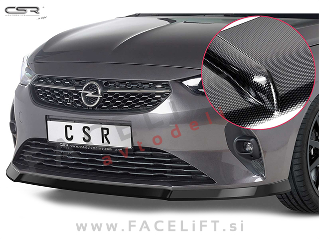 Opel Corsa F / (19- ) / podaljšek sprednjega odbijača / karbon (sijaj)