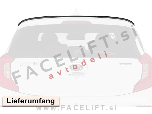 Kia Picanto / JA (17- ) / strešni spojler / črni (mat)