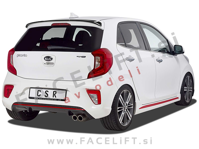 Kia Picanto / JA (17- ) / strešni spojler / karbon (sijaj)