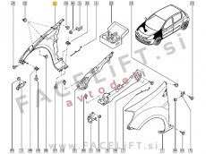 Renault Clio 3 05-12 sprednji blatnik desni
