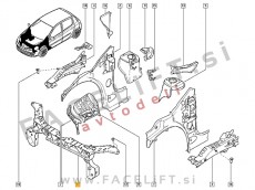 Renault Clio 3 05-12 vezna stena