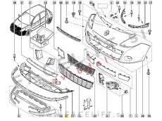 Renault Clio 3 / R0 R1 (09-12) / spojler sprednjega odbijača
