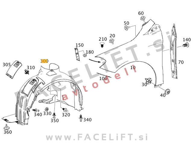 Mercedes B W246 11-18 sprednji kolotek desni