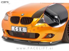 BMW 5 E60 E61 M 03-10 podaljšek sprednjega odbijača karbon (sijaj)
