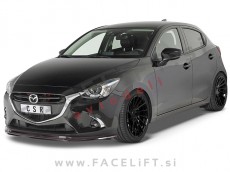 Mazda 2 / DJ (14-19) / podaljšek sprednjega odbijača / črni (mat)