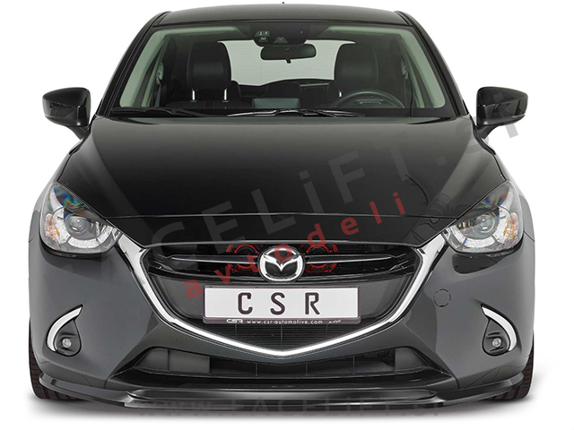 Mazda 2 / DJ (14-19) / podaljšek sprednjega odbijača / črni (sijaj)