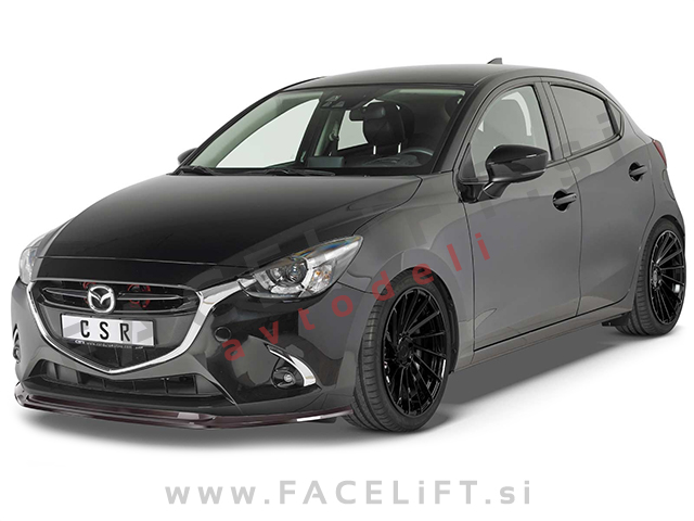Mazda 2 / DJ (14-19) / podaljšek sprednjega odbijača / karbon (sijaj)