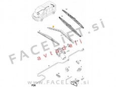 Roka metlice brisalca z metlico zadnja Renault Trafic 01-14